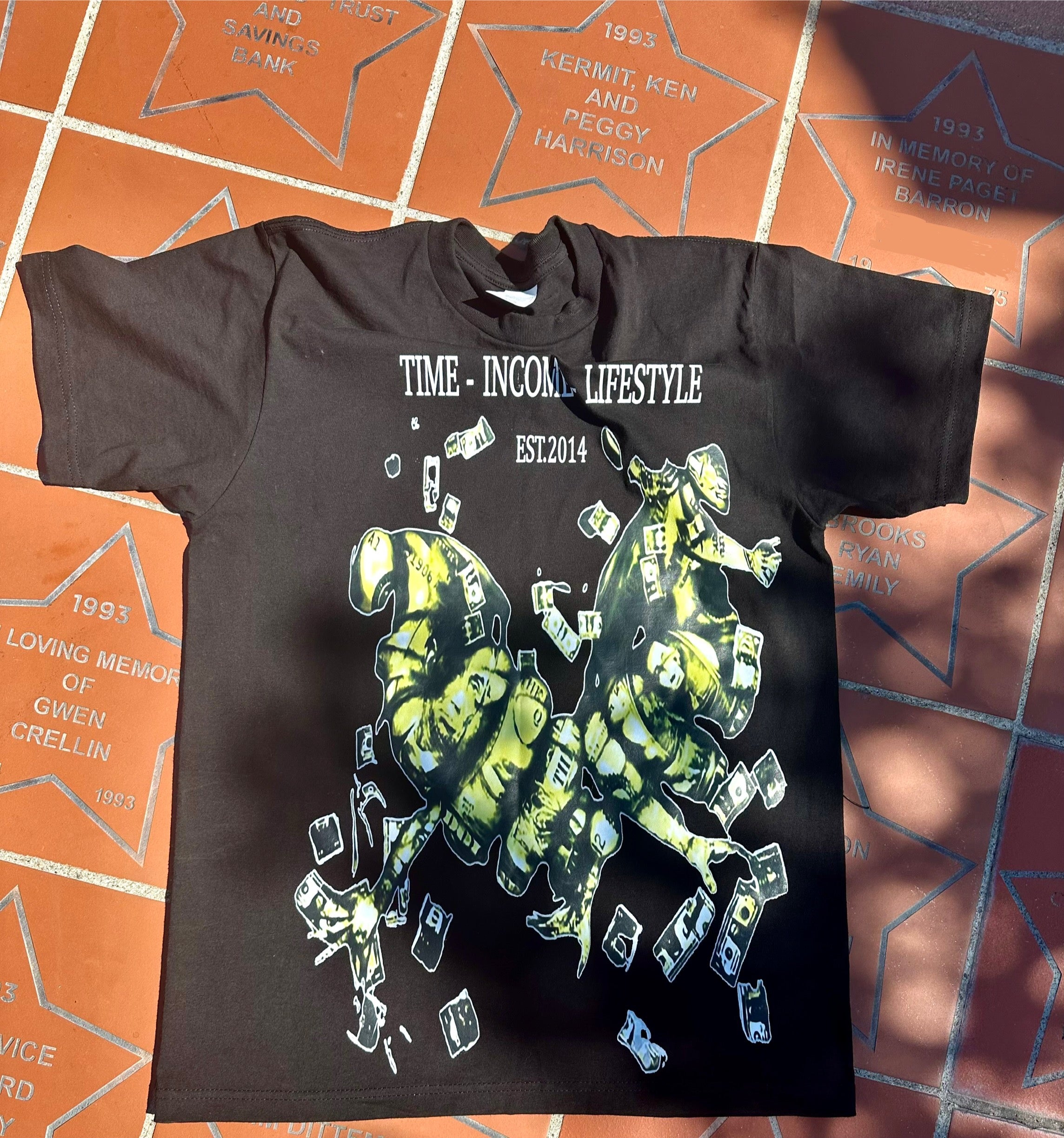 “Time, Income, Lifestyle” Short Sleeve T-shirt “Full Front Print”