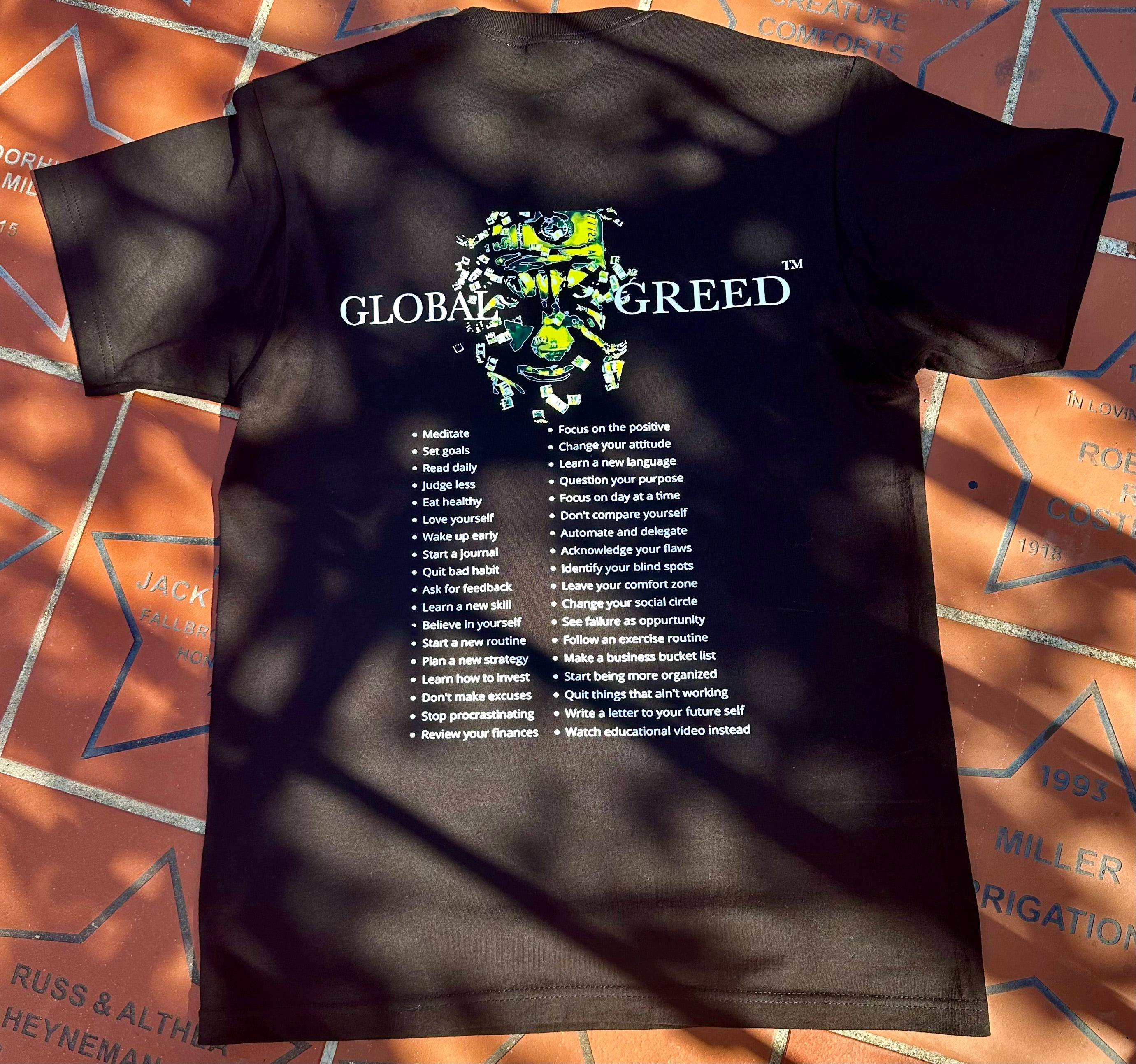 “Time, Income, Lifestyle”  Short Sleeve T-shirt “Half Front Print”
